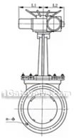 Electric wafer knife-shaped gate valve constructral diagram(pic2)