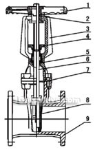 Rising stem resilient seat seal gate valve constructral diagram(pic3)